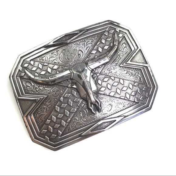 Other - Nocona Belt Buckle Western Silver Steer Skull